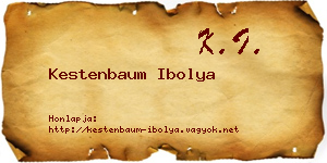 Kestenbaum Ibolya névjegykártya