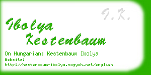 ibolya kestenbaum business card